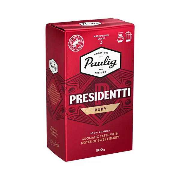 Presidentti Ruby jahvatud kohv, PAULIG, 500 g