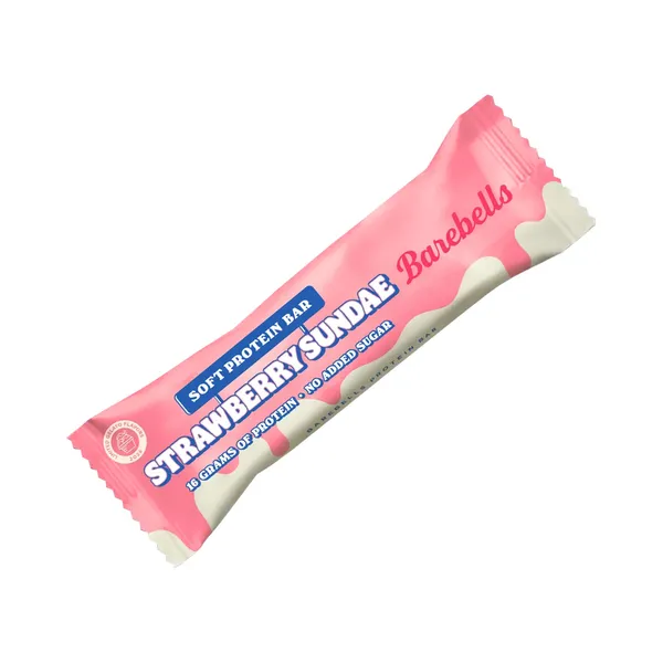 Proteiinibatoon Soft Bar Strawberry Sundae, BAREBELLS, 55 g