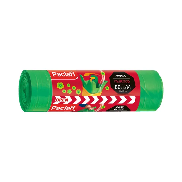 Prügikott Multitop 60l lõhnastatud, PACLAN, 14 tk