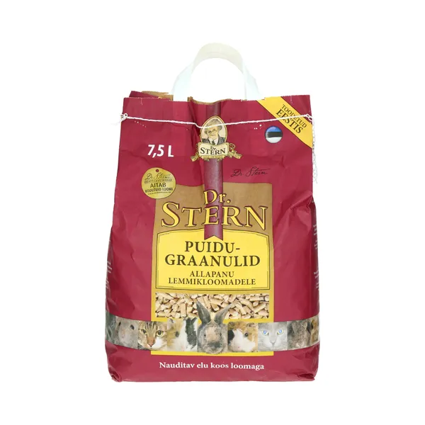 Puidugraanulid lemmikloomadele, DR.STERN, 7,5 L