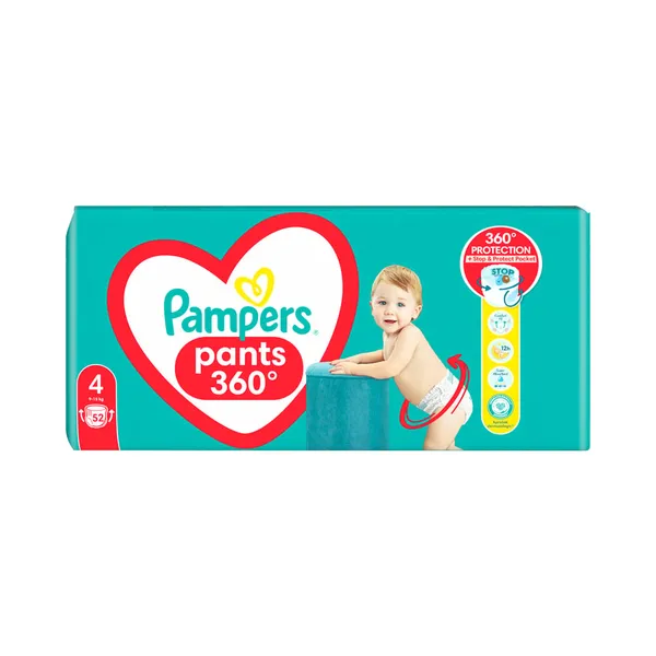 Püksmähkmed JP S4 52tk, PAMPERS, 52 tk