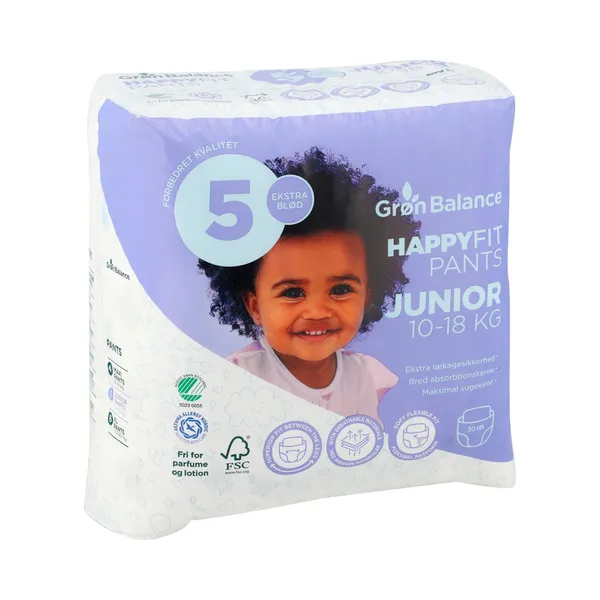 Püksmähkmed junior suurus 5, 10-18kg, GRØN BALANCE, 30 tk