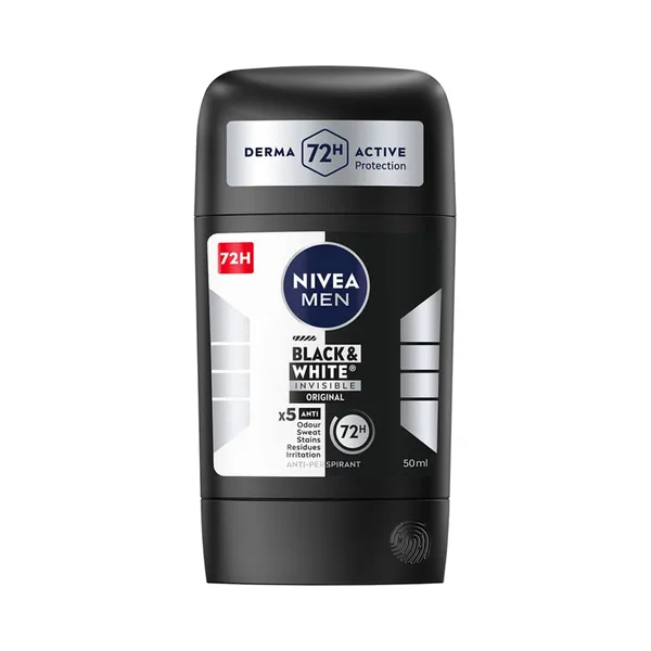 Pulkdeodorant Black & White Invisible Original meestele, NIVEA, 50 ml