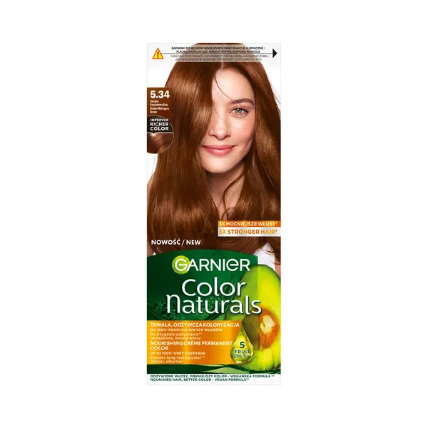 Püsivärv Color Naturals 5.34 kuldne mahagoni pruun, GARNIER, 1tk