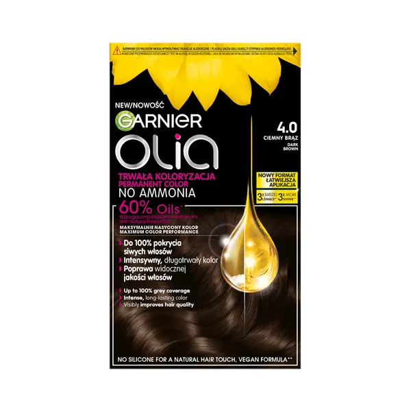 Püsivärv Olia 4.0 Dark Brown, GARNIER, 1tk