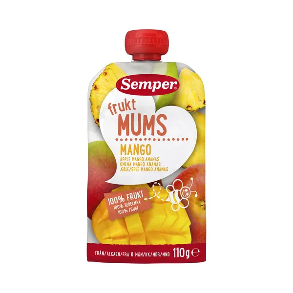 Puuviljapüree, 6+, SEMPER, 110 g