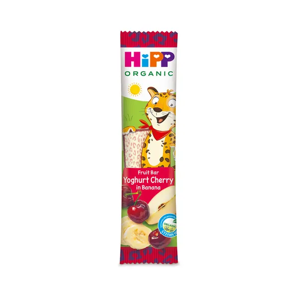 Puuviljasõber jogurti-kirsi-banaanibatoon BIO 12+, HIPP, 23 g