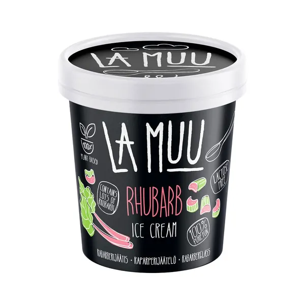 Rabarberijäätis vegan, LA MUU, 250 g