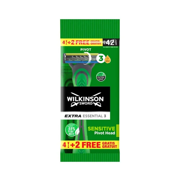 Raseerija Extra3 Essential Men, WILKINSON SWORD, 6tk