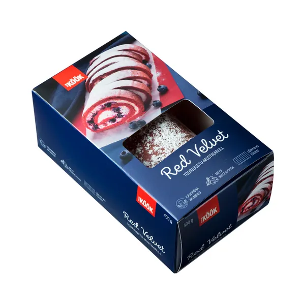 Red Velvet toorjuustu-mustikarull, SELVERI KÖÖK, 400 g