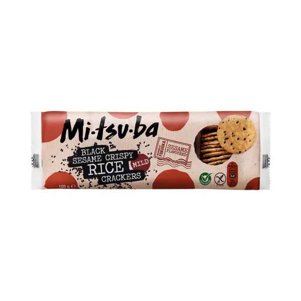 Riisiküpsised musta seesami ja sojakastmega, MITSUBA, 100 g