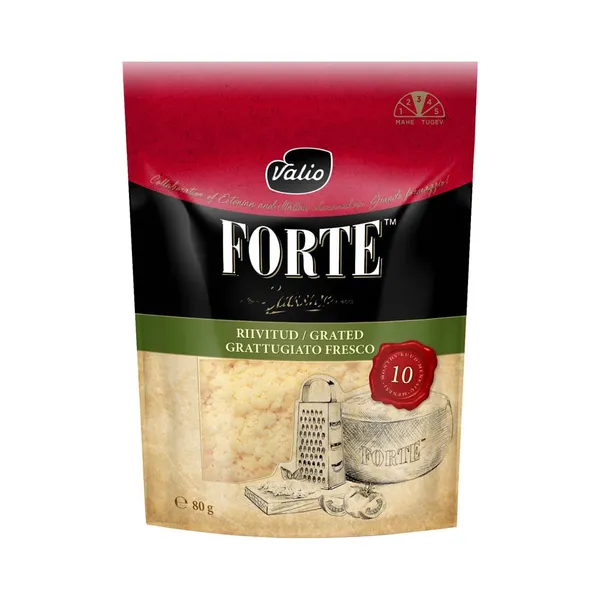 Riivjuust Forte Classico 26% laktoosivaba, VALIO, 80 g