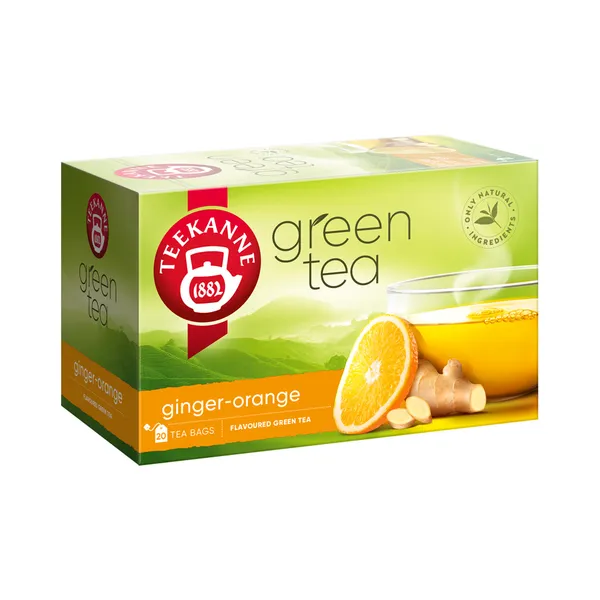 Roheline tee ingveri-apelsini niidiga kotis 20pk, TEEKANNE, 35 g