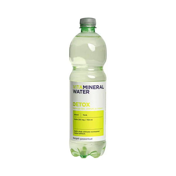 Rohelise tee, sidruni ja mündi maitseline vitamiinidega jook Detox, VITAMINERAL, 750 ml
