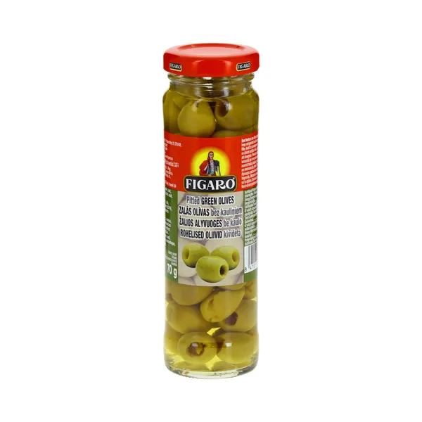 Rohelised oliivid kivideta, FIGARO, 142g