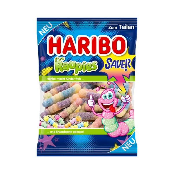 Röövikud, hapud kummikommid, HARIBO, 160 g