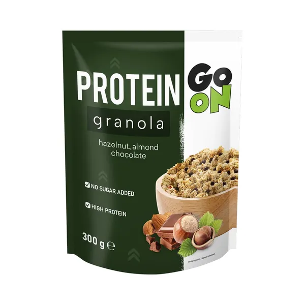 Röstitud müsli proteiiniga, pähklite ja šokolaadiga, Go On, 300 g