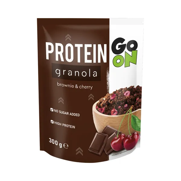 Röstitud müsli proteiiniga,brownie-kirsi, Go On, 300g