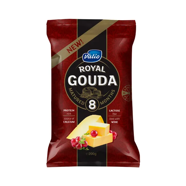 Royal Gouda Black juust laktoosivaba, VALIO, 200 g