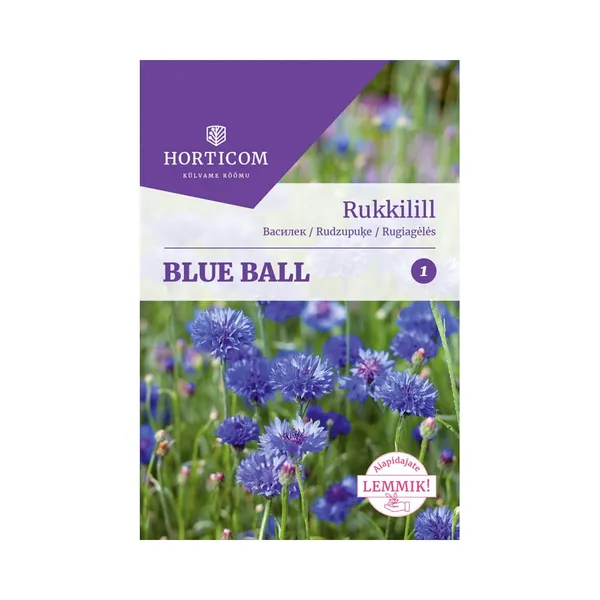 Rukkilill Blue Ball 1g, HORTICOM, 1 tk