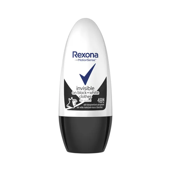 Rulldeodorant Invisible on B+W clothes naistele, REXONA, 50 ml