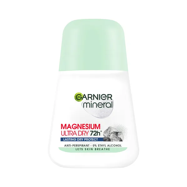 Rulldeodorant Mineral Magnesium Ultra Dry, naistele, GARNIER, 50 ml