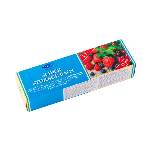 Säilituskotid liugsulguriga 1l, SMILE, 15tk