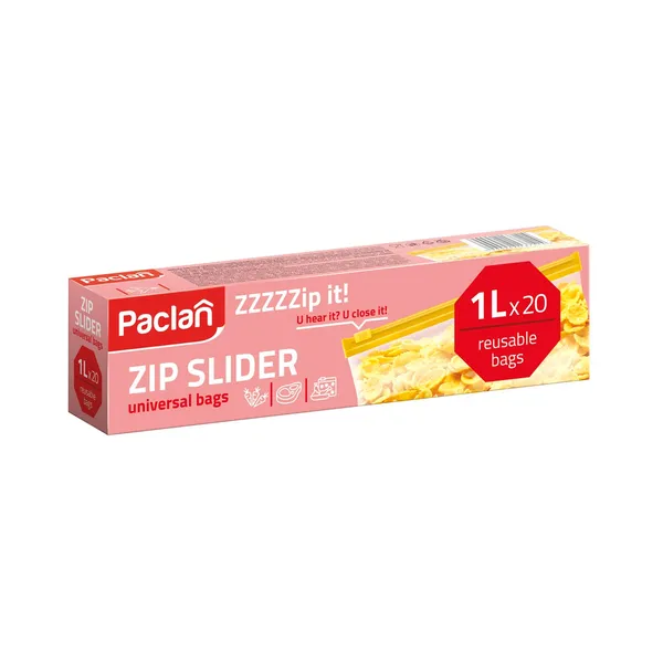 Säilituskotid Zip 1l, PACLAN, 20 tk