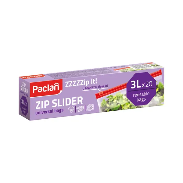 Säilituskotid Zip 3l, PACLAN, 15 tk