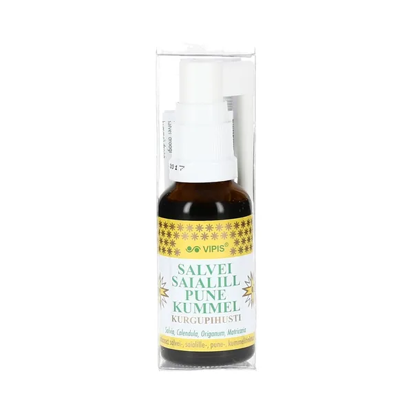 Salvei, saialille, pune, kummeli tinktuur, VIPIS, 30 ml