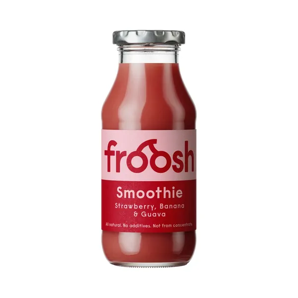 Smuuti "Strawbana Swirl" maasika, banaani & guajaavi, FROOSH, 250 ml