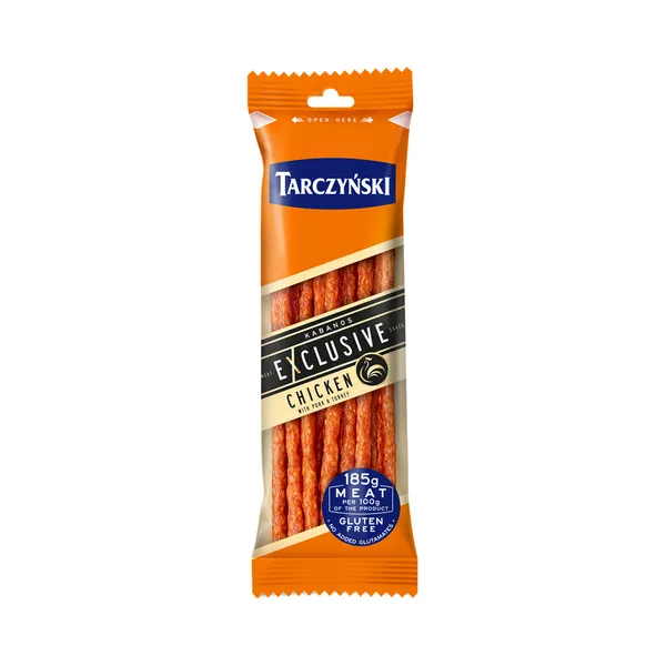 Kabanossi vorstid TARCZYNSKI, Exclusive, kanalihaga, kuumsuitsutatud, 105g
