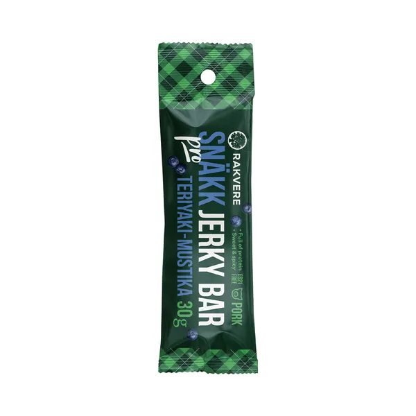 Snäkk pro Teriyaki-mustika jerky bar, RAKVERE, 30 g