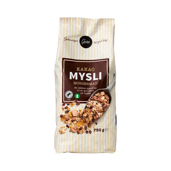 Sokolaadimüsli rosinate ja banaaniga, GESTUS, 750 g