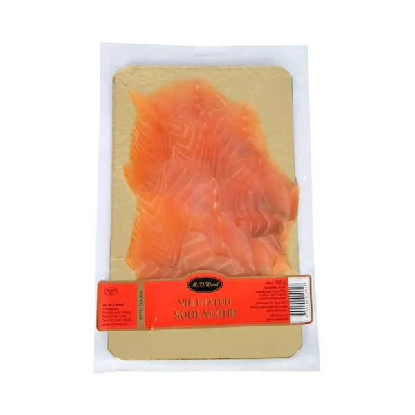 Soolalõhe fileelõigud viilutatud, M.V.WOOL, 100 g