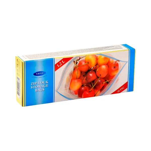 Soonsulguriga säilituskotid 1,2L, 20,5x21 cm, SMILE, 20tk