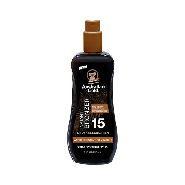 SPF 15 spray Gel W/ Bronzer, AUSTRALIAN GOLD, 237 ml