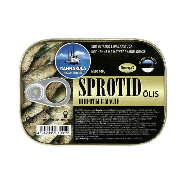 Sprotid õlis, RANNAKÜLA, 100 g
