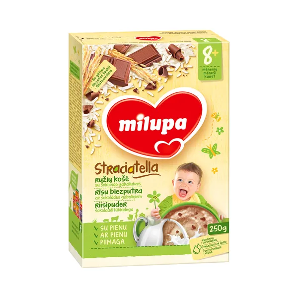 Stracciatella piimapuder šokolaadiükkidega 8K, MILUPA, 250 g