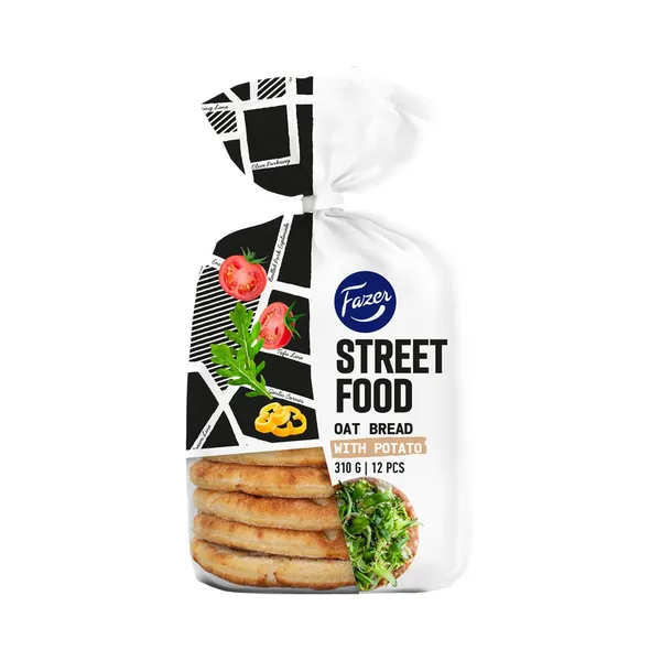 Street Food Kaera lapi leib kartulihelvestega, FAZER, 310g