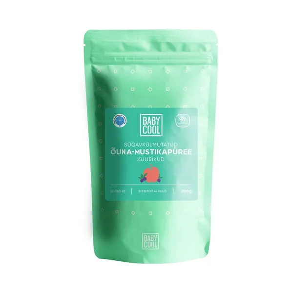 Sügavkülmutatud õuna-mustikapüree kuubikud, BABYCOOL, 200 g