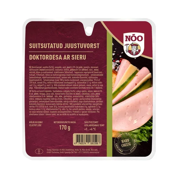 Suitsutatud Juustuvorst, NÕO, 170 g
