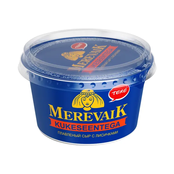 Sulatatud juust kukeseentega, MEREVAIK, 200 g