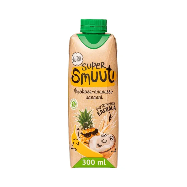 Supersmuuti Kookose-Ananassi-Banaani, AURA, 300 ml