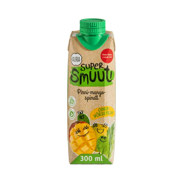 Supersmuuti Pirni-mango-spinati ingveri, AURA, 300 ml