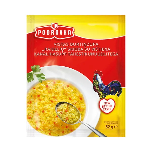 Tähestikusupp, PODRAVKA, 52 g
