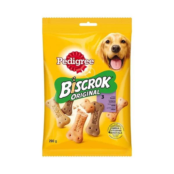 Täiendsööt. Bisrock vitamiini-koeraküpsised, PEDIGREE, 200g