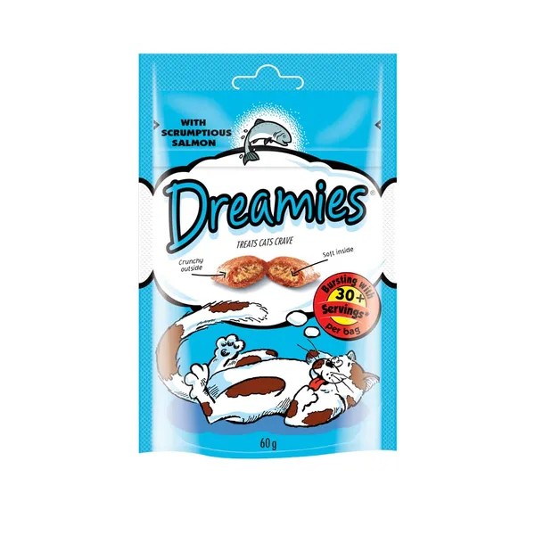 Täiendsööt. Kassi suupiste lõhega, DREAMIES, 60g