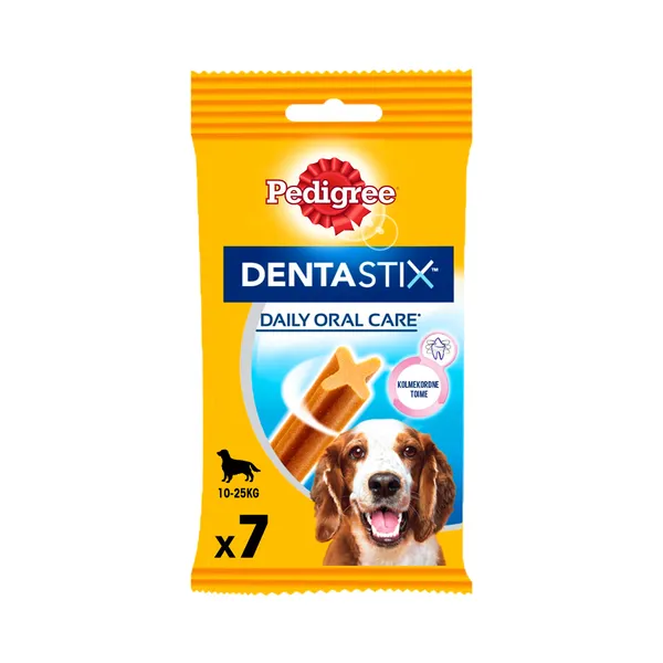 Täiendsööt. Närimispulk Dentastix keskmistele koertele 7-pakk, PEDIGREE, 180g