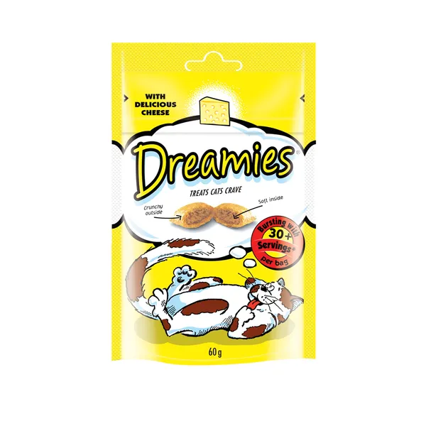 Täiendsööt. Suupiste kassidele juustu, DREAMIES, 60g